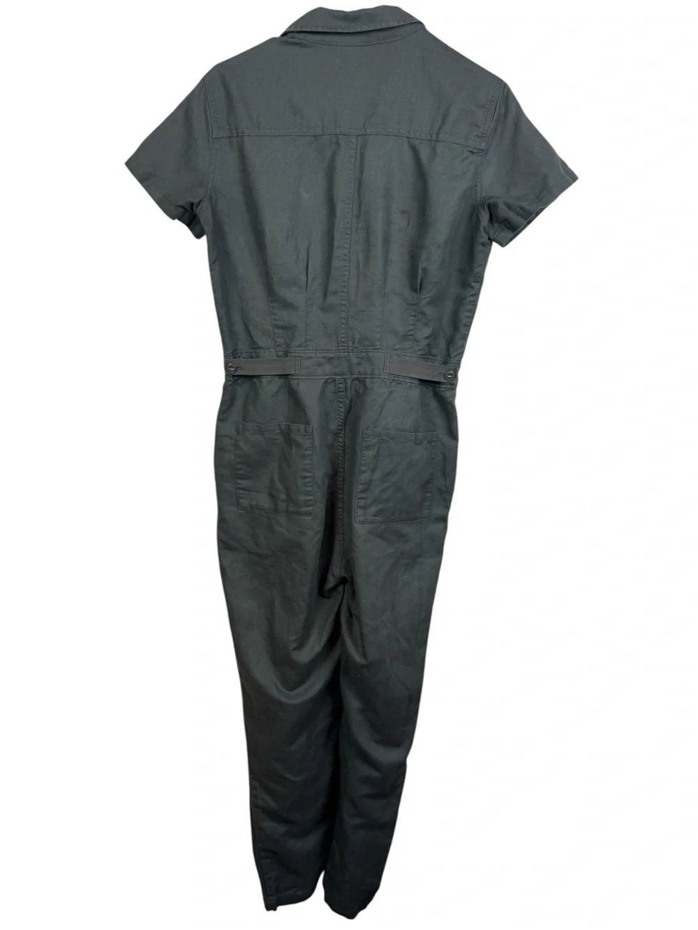 Quince Organic Cotton Linen Short Sleeve Coverall Jumpsuit - XS